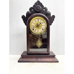 Antique E. Ingraham Co. Bristol Conn. USA Mantle Clock